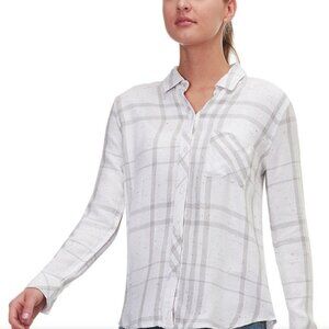 Rails Hunter White Charcoal Funfetti Button Up Shirt Size XS